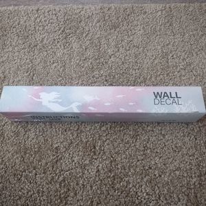 Wall decal mermaid with fish print